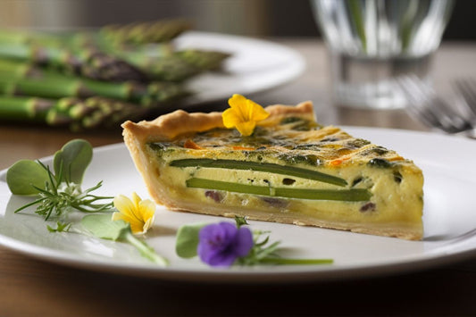 Quiche di asparagi con gruyère ed erbe fresche