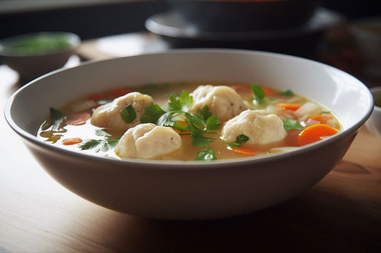 Zuppa di gnocchi di pollo una zuppa di zuppa che scalda l'anima