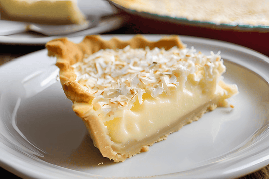Tarte crémeuse à la noix de coco à l'ancienne avec pâte feuilletée