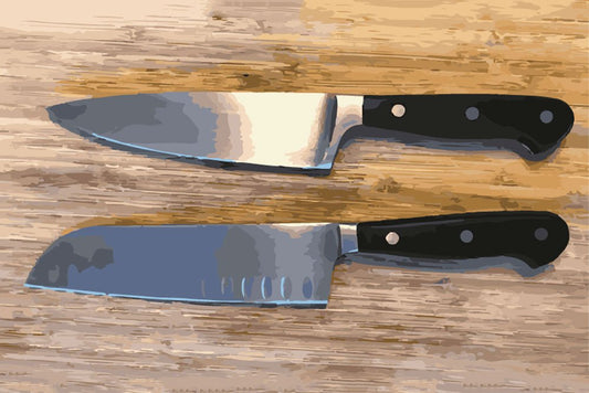 Quelle est la différence entre le couteau d'un chef et Santoku?