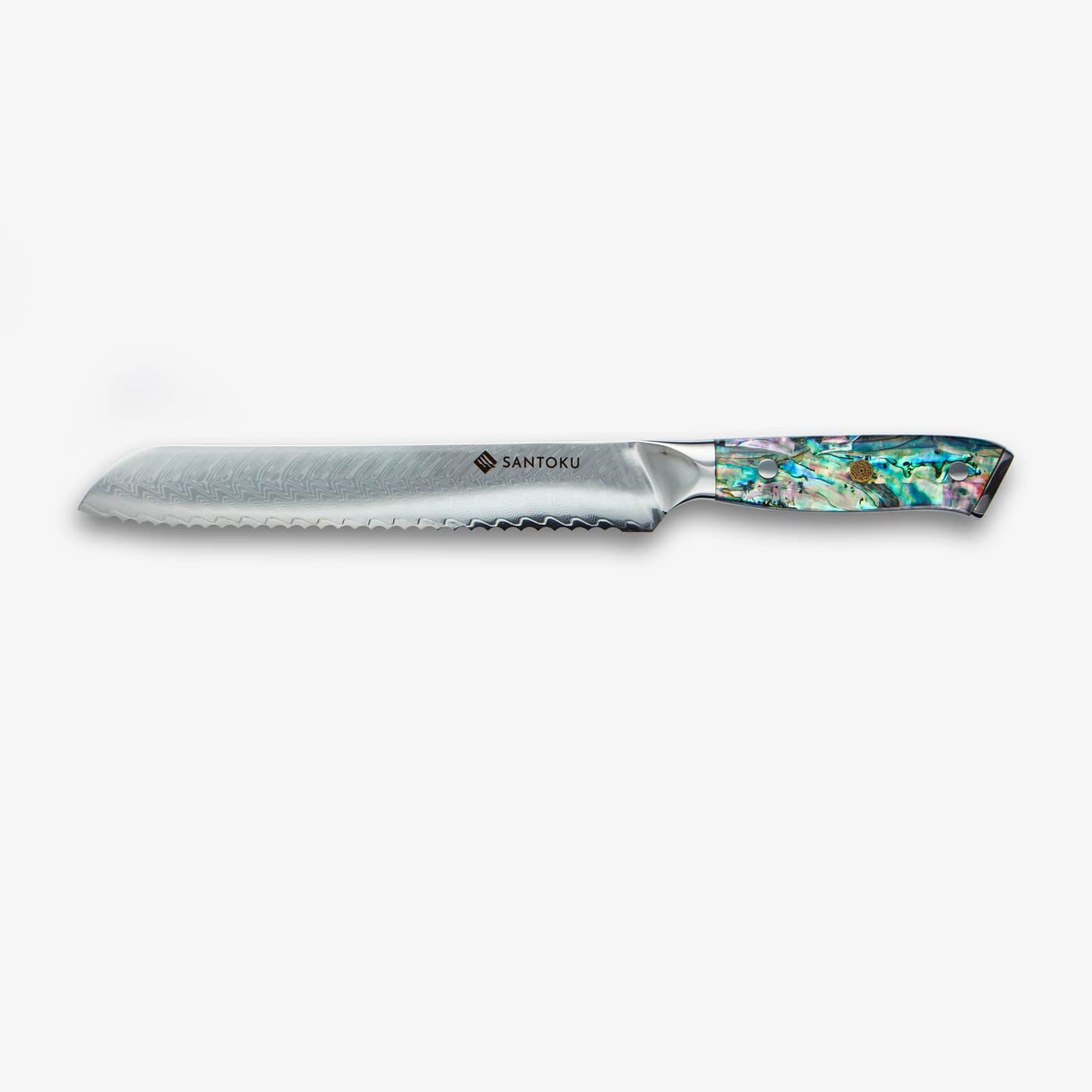 Chikashi (ちかし) Damas Steel Knife Set avec poignée d'ormeau
