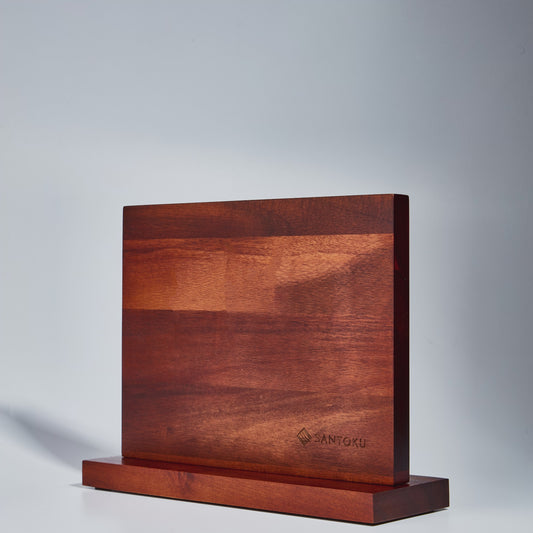Série de couteaux Minato avec porte-couteau magnétique en bois Acacia