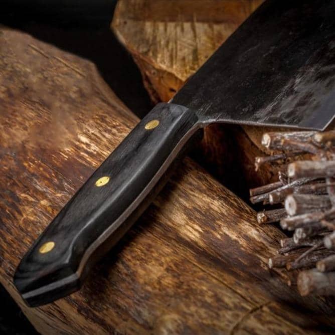 Nakiri / Chukabocho (なきり) Cleaver en acier Tang complet