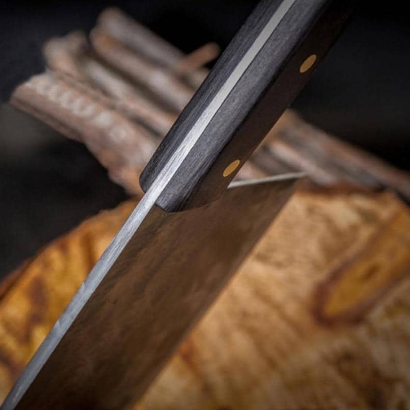 Nakiri / Chukabocho (なきり) Cleaver en acier Tang complet