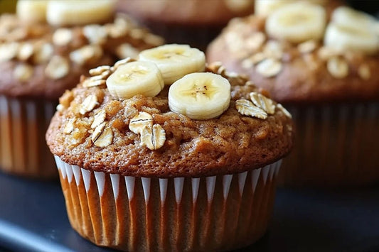 Muffins d'avoine de banane saine