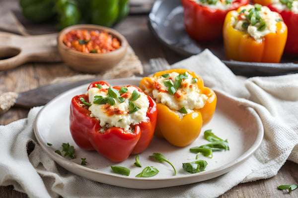 Cottage Cheese Stuffed Bell Peppers