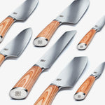Set coltelli da cucina Haruta VG10 in acciaio damasco giapponese da 10 pezzi con manici in legno e fodero