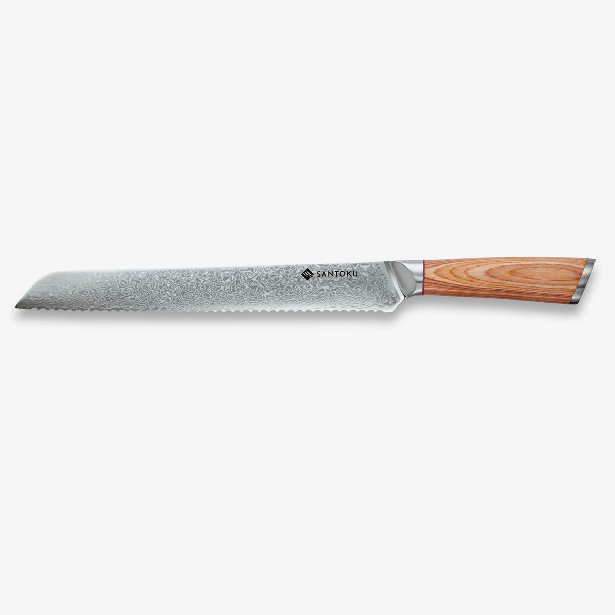 Haruta 10 Zoll VG10 Brotmesser aus japanischem Damaststahl mit Holzgriff und Scheide