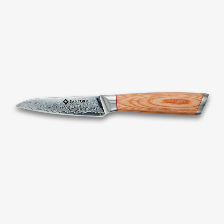 Haruta 10-teiliges Küchenmesserset aus japanischem Damaststahl VG10 mit Holzgriffen und Scheiden