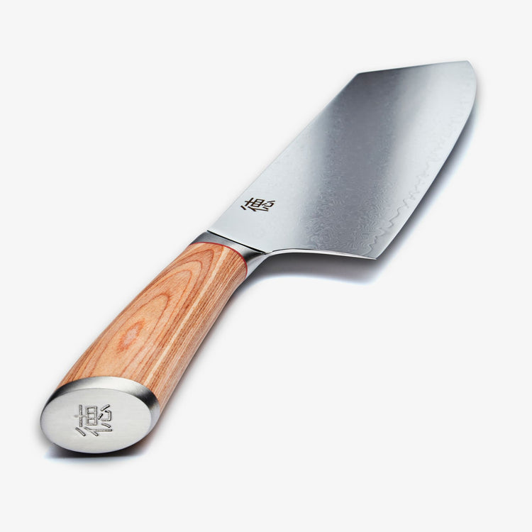Haruta 7 Zoll VG10 Nakiri-Messer aus japanischem Damaststahl mit Holzgriff und Scheide