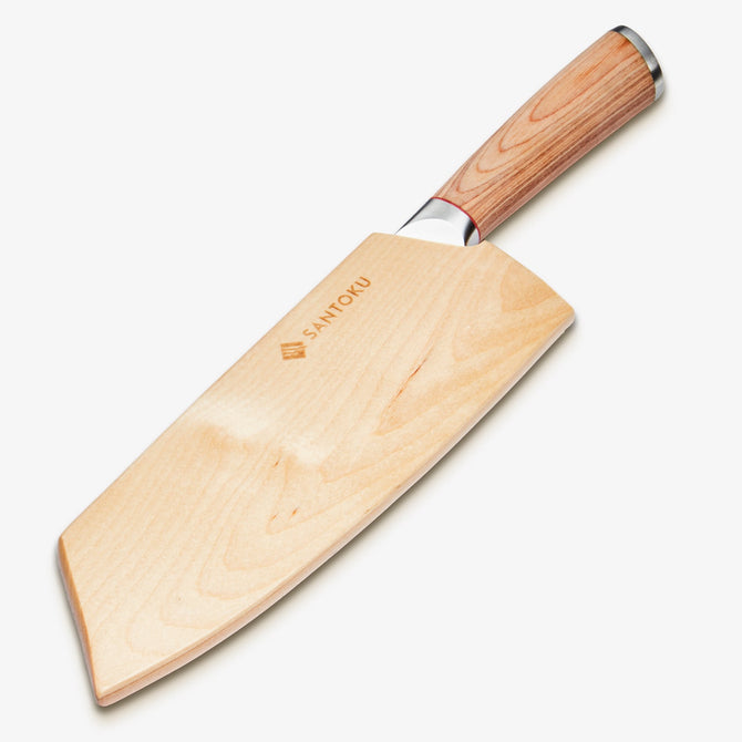 Haruta Couperet Nakiri japonais en acier de Damas VG10 de 7,7 pouces avec manche en bois et fourreau