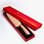 Haruta Couperet Nakiri japonais en acier de Damas VG10 de 7,7 pouces avec manche en bois et fourreau