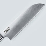 Coltello Aiko in Acciaio Damasco Blu con Manico in Resina Color Blu